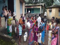 Foodgrain distribution at Anandwadi